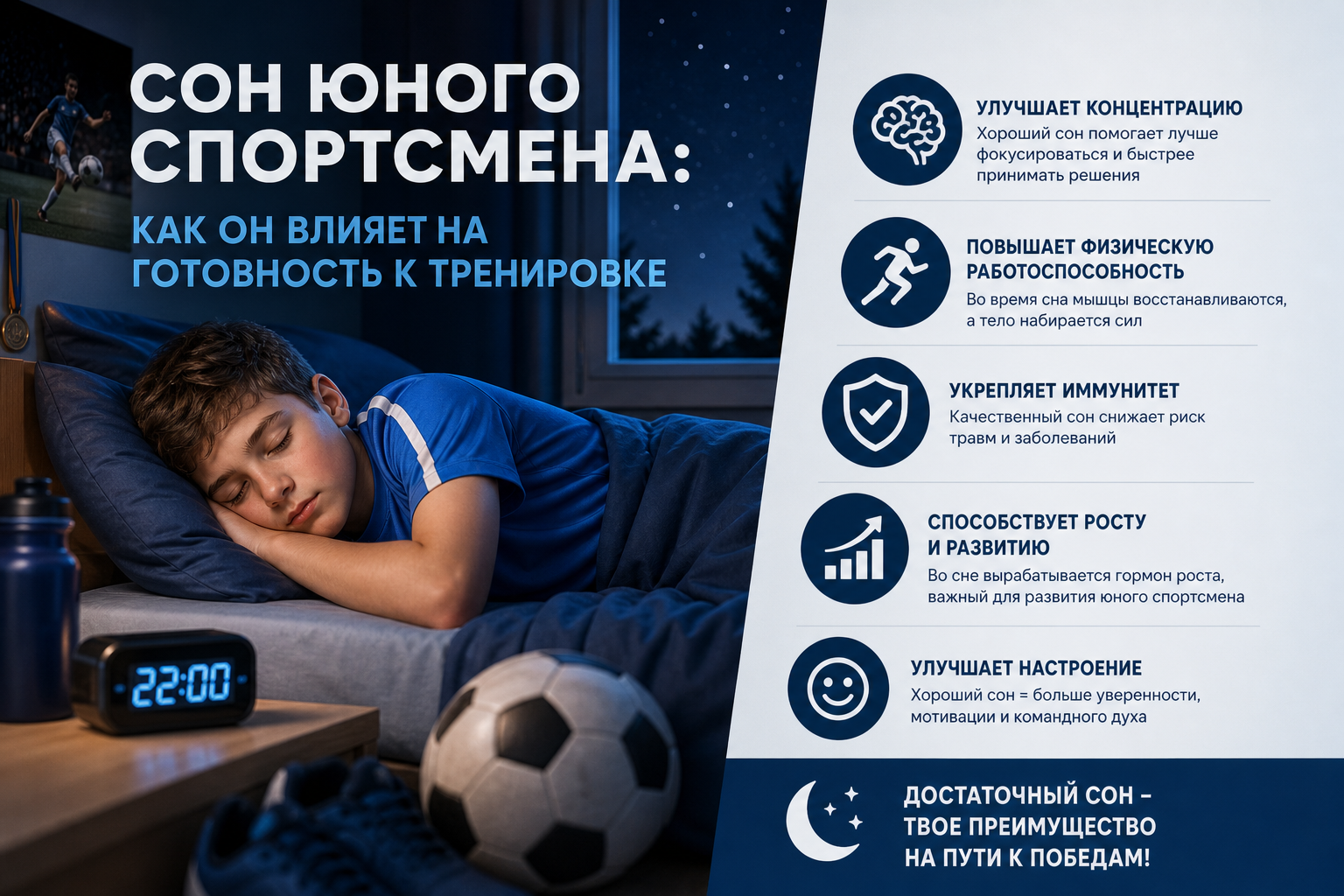 Сон юного спортсмена: как он влияет на готовность к тренировке